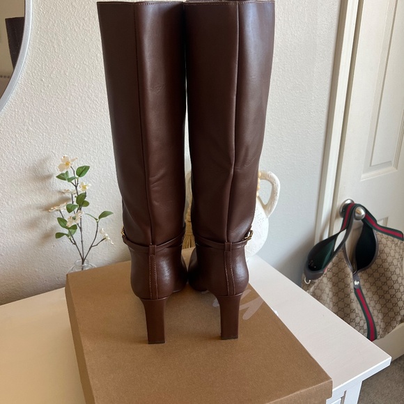 VICI Isobelle Vegan Leather Chain Accent Knee High Boots - Picture 5 of 8